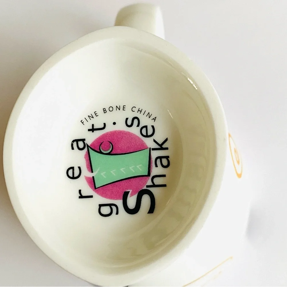 Great Shakes Fine Bone China Cat Mug Whimsical Black Cat Tea Mug Art Deco Style